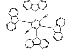 2,3,5,6-tetrakis(carbazol-9-yl)-1,4-dicyanobenzene structure, CAS 1416881-53-2