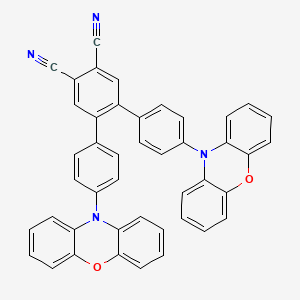 4,4''-Di-10H-phenoxazin-10-yl[1,1':2',1''-terphenyl]-4',5'-dicarbonitrile structure, CAS 1784766-39-7
