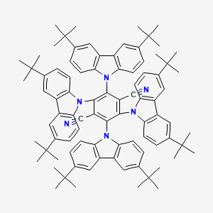 2,3,5,6-tetrakis(3,6-di-t-Butylcarbazol-9-yl)-1,4-dicyanobenzene structure, CAS 2A-1173559