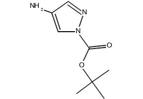 tert-butyl 4-amino-1H-pyrazole-1-carboxylate structure, CAS 1018446-95-1
