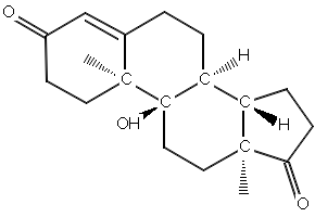 9-hydroxy-4-androstene-3,17-dione structure, CAS 560-62-3