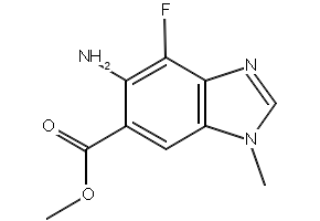 Methyl 5-aMino-4-fluoro-1-Methyl-1H-benzo[d]iMidazole-6-carboxylate structure, CAS 918321-20-7