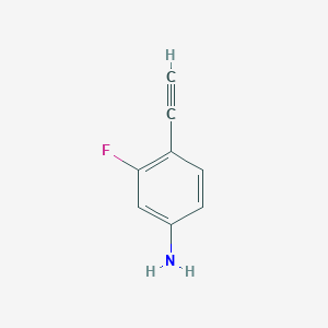 4-ethynyl-3-fluorobenzenaMine structure, CAS 1233501-57-9