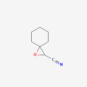 1-OXASPIRO[2.5]OCTANE-2-CARBONITRILE structure, CAS 36929-66-5