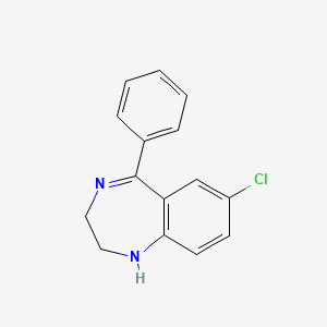 7-Chloro-2,3-dihydro-5-phenyl-1H-1,4-benzodiazepine structure, CAS 1694-78-6