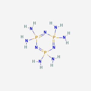 2,2,4,4,6,6-hexaamino-2,2,4,4,6,6-hexahydro-1,3,5,2,4,6-triazatriphosphorine structure, CAS 13597-92-7