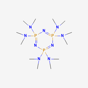 N,N',N'',N''',N'''',N'''''-(1,3,5,2,4,6-Triazatriphosphorine-2,2,4,4,6,6-hexayl)hexakis(dimethylamine) structure, CAS 974-68-5