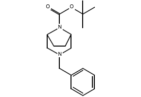 TERT-BUTYL 3-BENZYL-3,8-DIAZABICYCLO[3.2.1]OCTANE-8-CARBOXYLATE structure, CAS 149771-43-7
