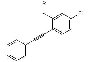 5-chloro-2-(phenylethynyl)benzaldehyde structure, CAS 1186603-47-3