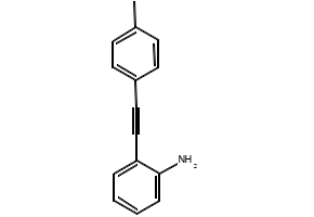 2-(p-tolylethynyl)aniline structure, CAS 124643-45-4