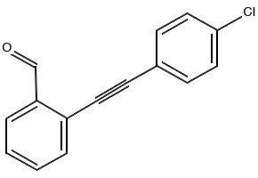 (2 - (4 - chlorobenzene) acetylene) benzaldehyde structure, CAS 1251832-81-1