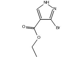 1-H-pyrazole-4-carboxylic acid,3-broMo,ethyl ester structure, CAS 1353100-91-0