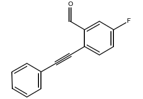 5-fluoro-2-(2-phenylethynyl)benzaldehyde structure, CAS 943835-77-6