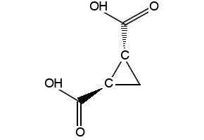 trans-1,2-Cyclopropanedicarboxylic acid structure, CAS 696-75-3