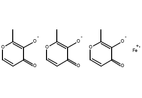 Ferric maltol structure, CAS 33725-54-1