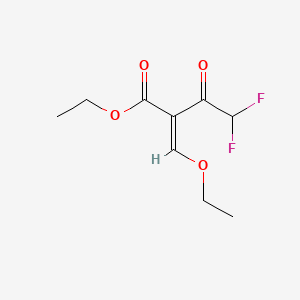 ETHYL 2-ETHOXYMETHYLENE-4,4-DIFLUORO(ACETOACETATE) structure, CAS 176969-33-8