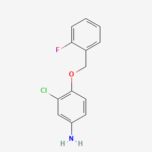 4-(2-fluorobenzyloxy)-3-chlorobenzenaMine structure, CAS 179246-45-8