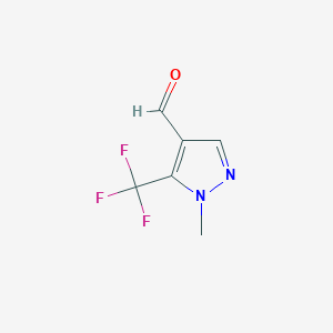 4-Formyl-5-(trifluoromethyl)-1-methyl-1H-pyrazole structure, CAS 497833-04-2