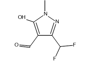 3-(Difluoromethyl)-5-hydroxy-1-methyl-1H-pyrazole-4-carbaldehyde structure, CAS 1203145-73-6