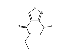 Ethyl 3-(difluoromethyl)-1-methyl-1H-pyrazole-4-carboxylate structure, CAS 141573-95-7