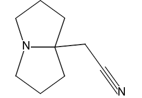 1H-Pyrrolizine-7a(5H)-acetonitrile,tetrahydro-(9CI) structure, CAS 78449-75-9
