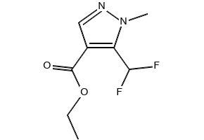 Ethyl 1-methyl-5-(difluoromethyl)-1H-pyrazole-4-carboxylate structure, CAS 851725-98-9