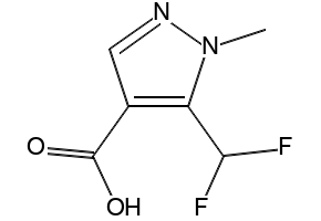 5-(difluoromethyl)-1-methyl-1h-pyrazole-4-carboxylic acid structure, CAS 1204298-65-6