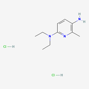 N2,N2-diethyl-6-methylpyridine-2,5-diamine dihydrochloride structure, CAS 168091-36-9