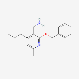 (2-(benzyloxy)-6-methyl-4-propylpyridin-3-yl)methanamine structure, CAS 2A-1173856