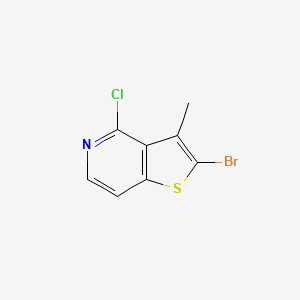 2-bromo-4-chloro-3-methylthieno[3,2-c]pyridine structure, CAS 2A-1173860
