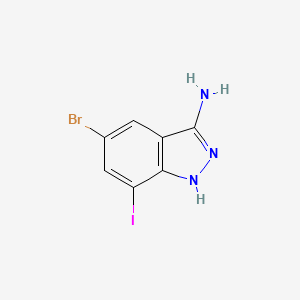 5-broMo-7-iodo-1H-indazol-3-aMine structure, CAS 1935186-93-8