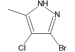 3-Methyl-4-chloro-5-bromo-pyrazole structure, CAS 740807-52-7