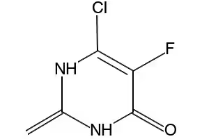 6-Chloro-5-fluoro-2-methyl-pyrimidin-4-ol structure, CAS 105806-14-2