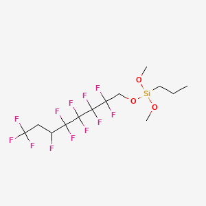 Dodecafluoroheptylpropyltrimethoxysilane structure, CAS 1105578-57-1