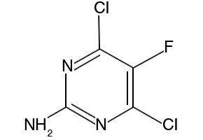 2-AMINO-4,6-DICHLORO-5-FLUOROPYRIMIDINE structure, CAS 15598-33-1