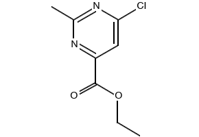 4-PyriMidinecarboxylic acid, 6-chloro-2-Methyl-, ethyl ester structure, CAS 744253-37-0