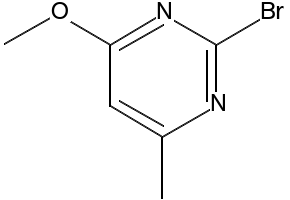 2-Bromo-4-methoxy-6-methylpyrimidine structure, CAS 56545-10-9