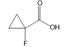 1-Fluoro-cyclopropanecarboxylic acid structure, CAS 137081-41-5
