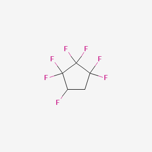 1,1,2,2,3,3,4-HEPTAFLUOROCYCLOPENTANE structure, CAS 15290-77-4