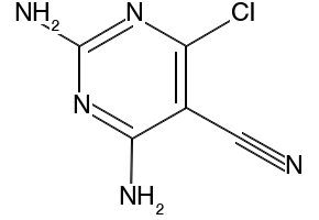 5-Pyrimidinecarbonitrile, 2,4-diamino-6-chloro- structure, CAS 900456-21-5