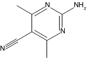 5-Pyrimidinecarbonitrile, 2-amino-4,6-dimethyl- (8CI,9CI) structure, CAS 16341-54-1