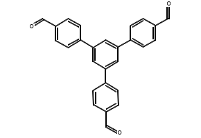 1,3,5-Tris(p-formylphenyl)benzene structure, CAS 118688-53-2