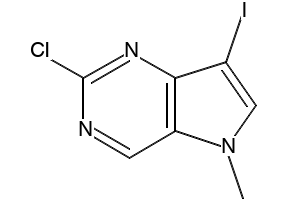 2-chloro-7-iodo-5-Methyl-5H-pyrrolo[3,2-d]pyriMidine structure, CAS 1152475-62-1