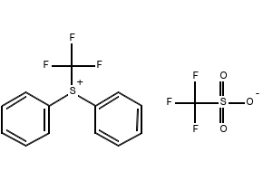 diphenyl-(trifluoromethyl)-sulfonium trifluoromethanesulfonate structure, CAS 147531-11-1