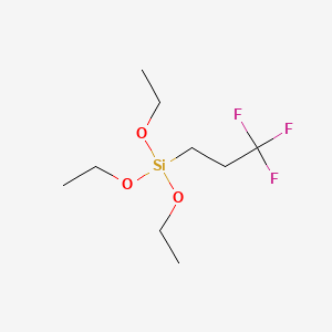 Diethoxy-methyl-(3,3,3-trifluoro-propyl)-silane structure, CAS 86876-45-1