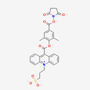 2',6'-DiMethylcarbonylphenyl-10-sulfopropylacridiniuM-9-carboxylate 4'-NHS Ester structure, CAS 194357-64-7