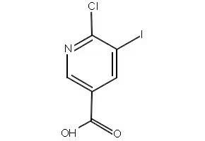 6-chloro-5-iodopyridine-3-carboxylic acid structure, CAS 59782-87-5