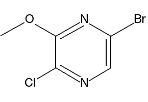 5-bromo-2-chloro-3-methoxy-pyrazine structure, CAS 89283-94-3