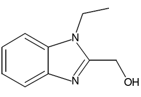(1-ethyl-1H-benzoimidazol-2-yl)methanol structure, CAS 21269-78-3
