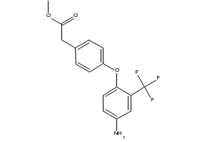 Methyl2-(2-amino-4-(trifluoromethyl)phenyl)acetate structure, CAS 13544-08-6